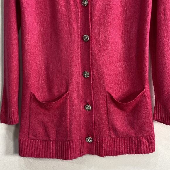 Talbots Pink Sweater Cardigan Small Barbie Core - Picture 3 of 13